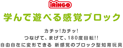 学んで遊べる感覚ブロック カチッ!カチッ!つなげて、まげて、180度回転!! 自由自在に変形できる 新感覚のブロック型知育玩具